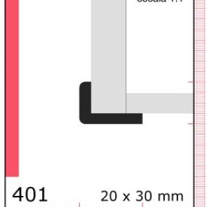 ESQUINERO PINO 1"X1.1/2"X3MTS.  N401